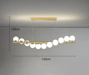 Modern glass ball gold chandelier dining room pendant light