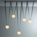 Modern glass ball led pendant light black & orange living room
