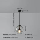 Modern glass ball led pendant lights for dining room