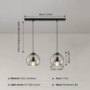 Modern glass ball led pendant lights for dining room