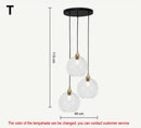 Modern glass ball lustre pendant lights – kitchen cluster fixture