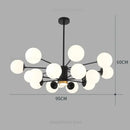 Modern glass ball pendant lights gold & black living room chandelier