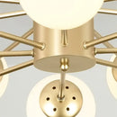 Modern glass ball pendant lights gold & black living room chandelier