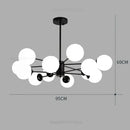 Modern glass ball pendant lights gold & black living room chandelier