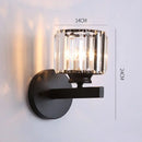 Modern glass ball wall lamp bedroom crystal sconce