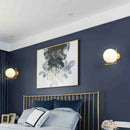 Modern glass ball wall lamp bedroom crystal sconce