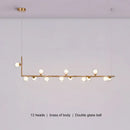 Modern glass black chandelier gold pendant light dining room