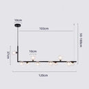 Modern glass black chandelier gold pendant light dining room