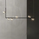 Modern glass black chandelier gold pendant light dining room