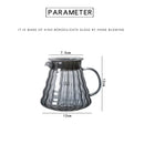 Modern glass coffee carafe kitchen pour over pot with metallic lid