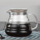Modern glass coffee pot with stainless steel lid for kitchen dining