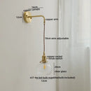 Modern glass copper led wall lights bedroom globe sconce