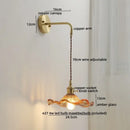 Modern glass copper led wall lights bedroom globe sconce