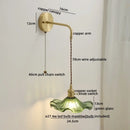 Modern glass copper led wall lights bedroom globe sconce