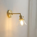 Modern glass copper led wall lights for bedroom reading