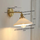 Modern glass copper led wall lights for bedroom reading