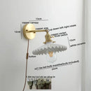 Modern glass copper led wall lights for bedroom reading