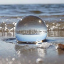 Modern glass crystal ball photography prop living room decor