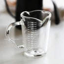 Modern glass cup with wooden handle measuring jug kitchen tool