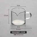 Modern glass cup with wooden handle measuring jug kitchen tool