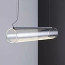 Modern glass cylinder chandelier dining room led pendant light