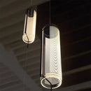 Modern glass cylinder chandelier dining room led pendant light