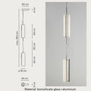 Modern glass cylinder chandelier dining room led pendant light