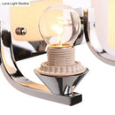 DecorBites™ Modern Glass Cylinder Wall Sconce 1/2-Lights - Chrome Finish Bedside Lamp