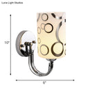 DecorBites™ Modern Glass Cylinder Wall Sconce 1/2-Lights - Chrome Finish Bedside Lamp