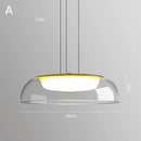 Modern glass dome pendant lights for dining room with wood fixture