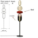 Modern glass floor lamp set of 3 – living room led table light