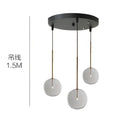 Modern glass globe chrome pendant light dining room hanging lamp