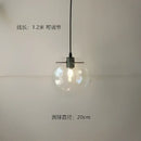 Modern glass globe chrome pendant light dining room hanging lamp