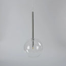 Modern glass globe chrome pendant light dining room hanging lamp