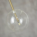 Modern glass globe chrome pendant light dining room hanging lamp