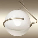 Modern glass globe pendant lamp for kitchen island white red & gold