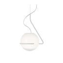 Modern glass globe pendant lamp for kitchen island white red & gold