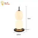 Modern glass gourd table lamp with marble base – bedroom light
