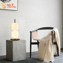 Modern glass gourd table lamp with marble base – bedroom light