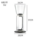 Modern glass led floor lamp for living room with glowing rings