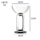 Modern glass led floor lamp for living room with glowing rings