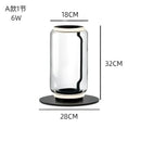 Modern glass led floor lamp for living room with glowing rings