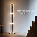 Modern glass led floor lamp for living room with glowing rings