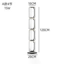 Modern glass led floor lamp for living room with glowing rings