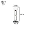 Modern glass led floor lamp for living room with glowing rings