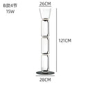 Modern glass led floor lamp for living room with glowing rings