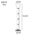 Modern glass led floor lamp for living room with glowing rings