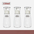 Modern glass seasoning bottle set with pump – kitchen oil dispenser