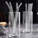 Modern glass straw set with oil dispenser – kitchen & bar accessory