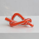 Modern glossy black geometric glass sculpture living room knot decor